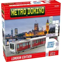 Tactic Metro Domino: London Edition – Bordspel – Luxe Uitvoering – Strategisch Dominospel met Stations en Metrofiches – Vanaf 10 Jaar – 2 tot 4 Spelers