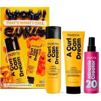 Matrix A Curl Can Dream Shampoo, Hair Mask and Miracle Creator Haircare Gift Set for Moisturising and Defining Curls/Coils