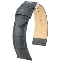 Hirsch Horlogeband - Duke Grijs - Leer - 18mm