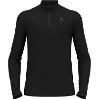 Odlo - Thermokleding - BL Top Turtle Neck LS Half Zip Merino 260 M Black voor Heren van Wol - Maat L - Zwart