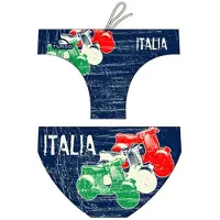 Turbo Italy Moto 2014 Swimming Brief Blauw 7-8 Years Jongen