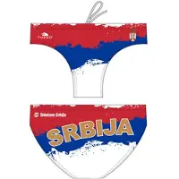 Turbo Srbja Waterpolo Swimming Brief Rood,Wit,Blauw 7-8 Years Jongen