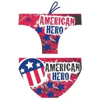 Turbo American Hero-happy Swimming Brief Rood 12-24 Months Jongen