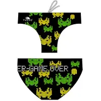Turbo Game Over Swimming Brief Zwart 12-24 Months Jongen