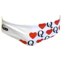 Turbo Q Corazones Swimming Brief Wit 12-24 Months Jongen