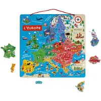 Janod Magnetic European Map Educational Toy Veelkleurig 12 Months-7 Years Kinderen