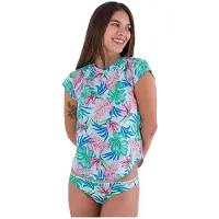 Hurley Java Tropical Korte Mouw Rash Guard