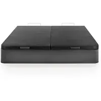 Vente-unique Boxspring - 180 x 200 cm - Mat zwart - HESTIA van YSMÉE