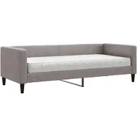 vidaXL Slaapbank met matras 80x200 cm stof taupe