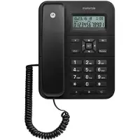 Motorola CT202 Analoog Telefoon met Aansluiting voor Aansluitnummerweergave, Zwart