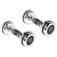Olive Chromed Dumbbell 2kg 2 Units Zilver