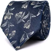 Tresanti DARRY Silk tie with flowers Green (TRTIIE355 - 900)