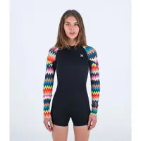 Hurley Advantage 2/2 Mm Dames Shorty Met Lange Mouwen En Rits Op De Rug