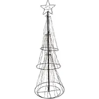 Luca Lighting Kerst vloerlamp zwart boom 150cm incl. LED met timer IP44 - Ugoku