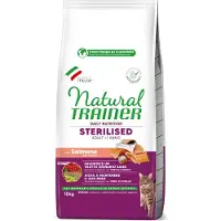 NATURAL TRAINER Sterilised Zalm 10 kg - Kattenvoer voor gecastreerde/gesteriliseerde katten
