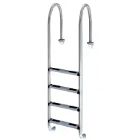 Productos Qp Narrow Wall Pool Ladder 4 Steps Zilver