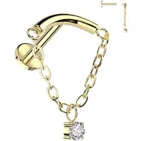 Charme Bijoux Hidden Helix - zirkonia hanger - goudkleur -