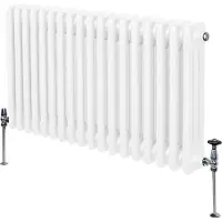Monster Traditionele radiator met 3 kolommen - 600 x 832 mm - Wit