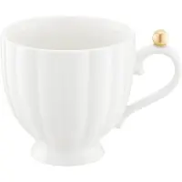 Ambition Curly Mok Porselein 250ml - Elegant Wit met Gouden Accent