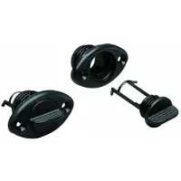 PLASTIMO Oval Drain Plug 10 Units Zwart