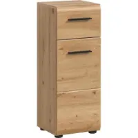 Ebuy24 Ice badkamerkast 1 deur, 1 lade eiken decor.
