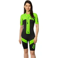 Mad Wave Swmrn Hybrid Dsss Sty Woman Neoprene Short Sleeve Wetsuit Groen SL Vrouw