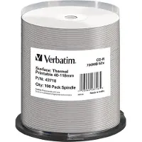 Verbatim CD-R Thermisch Printbaar Geen ID Merk 43718 - 52x - 700 Mo - 100 stuks - Spindel