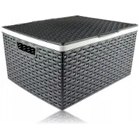 Usorteret Rattan Opbergbox met Deksel - Wit
