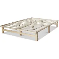 Homestyle4u Palletbed - 140x200 cm - Tweepersoonsbed - Houten Bed - Natuurlijke kleuren