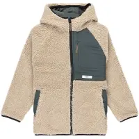 Element - Wolfe Sherpa Jacket Youth Oat Milk voor Unisex van Gerecycled Polyester - Kindermaat 12 jaar - Beige