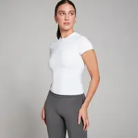 Myprotein MP Tempo T-shirt met nauwsluitende pasvorm en korte mouwen voor dames - Wit - XS