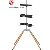 One For All WM7476 Quadpod TV standaard - eiken/lichtgrijs