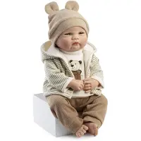 MuÑecas Guca Leo Hand-painted Baby Reborn Hairless 42-46 Cm Beige Kinderen
