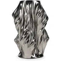 SP Collection Vaas 20x20xH28,5cm satin silver Vea