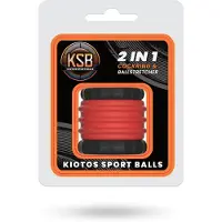 Vuxen - 2 in 1 Siliconen Cockring & Ball Stretcher - Rood/Zwart