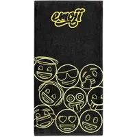 Otso Emoji Neon Faces Microfiber Towel Zwart