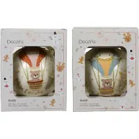 Décoris Kerstbal glas d10 cm wolwit a3 X