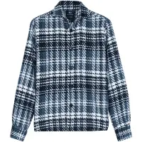 Giordano Comfort Fit Overshirt donkerblauw, Motief