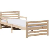 vidaXL Bedframe met uitklapbare matras Bruin 80 x 200 cm