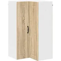 vidaXL Wandhoekkast LUCCA Sonoma Eiken 57 x 57 x 100 cm Bewerkt hout
