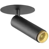 SLV Inbouwspot Grip S Zwart Met Goud 3000k