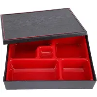 LONGZIMING Draagbare Lunchbox ABS -29,5x23,5x4,8 cm – Multifunctioneel met Vakverdeling, Lichtgewicht en Duurzaam – Perfect voor Werk, School en Picknick