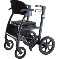 Multimotion Triumph Prestige - 2-in-1 Rolstoel/rollator - Inklapbaar - Stevig - Midnight Blue