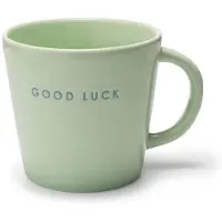 Vondels cappuccino mok GOOD LUCK light green (250 ml)