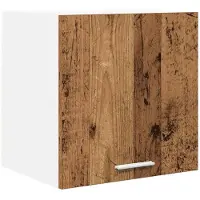 vidaXL Hangkast Oud Hout en Wit 40 x 31 x 40 cm Bewerkt hout