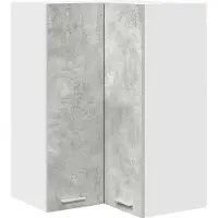 vidaXL Hangkast Beton Grijs en Wit 57 x 57 x 80 cm Bewerkt hout