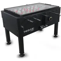 Pegasi Voetbaltafel Forza Premium Black – Kickertafel – Cashless Nayax Terminal – Glasplaat – Gesloten Balreturn – 18 Poppen – Incl. 10 Ballen