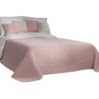 Markizeta Decoratieve Plaid 220x240cm Lichtroze VELVI - Geometrisch