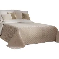 Markizeta Dubbelzijdige Pluche Sprei 220x240cm - Crème