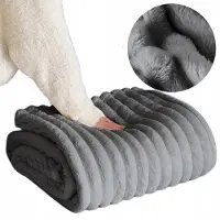Fitizzio Dikke 3D Gestreepte Pluche Deken 200x220cm - Grafietgrijs